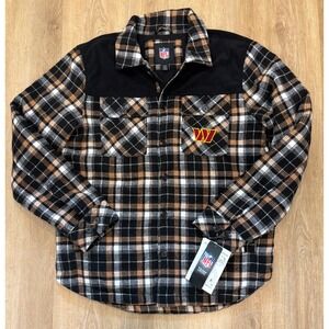 NWT Men's G-III 
 Washington Commanders Shirt Jacket - Small - Flannel Plaid